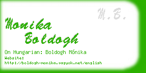 monika boldogh business card