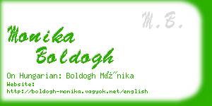 monika boldogh business card